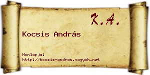 Kocsis András névjegykártya